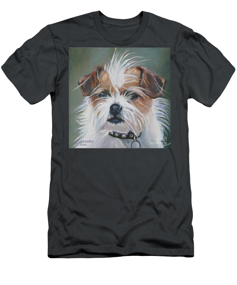 Dog T-Shirt featuring the painting Calvin by Suzanne Leonard