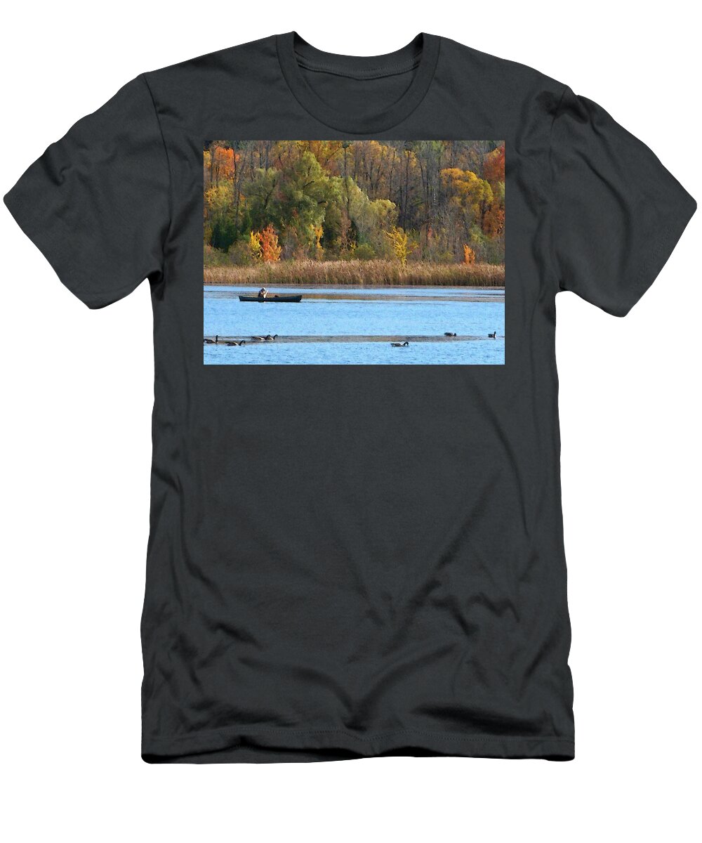 Canoe T-Shirt featuring the photograph Canoer by Aimee L Maher ALM GALLERY