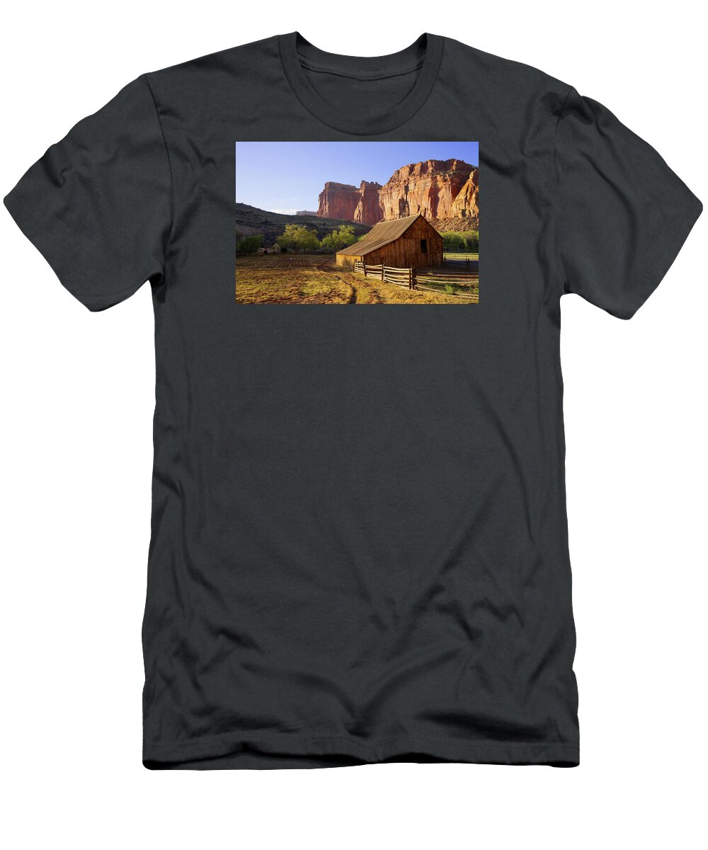Utah T-Shirt featuring the photograph Capitol Barn by Chad Dutson