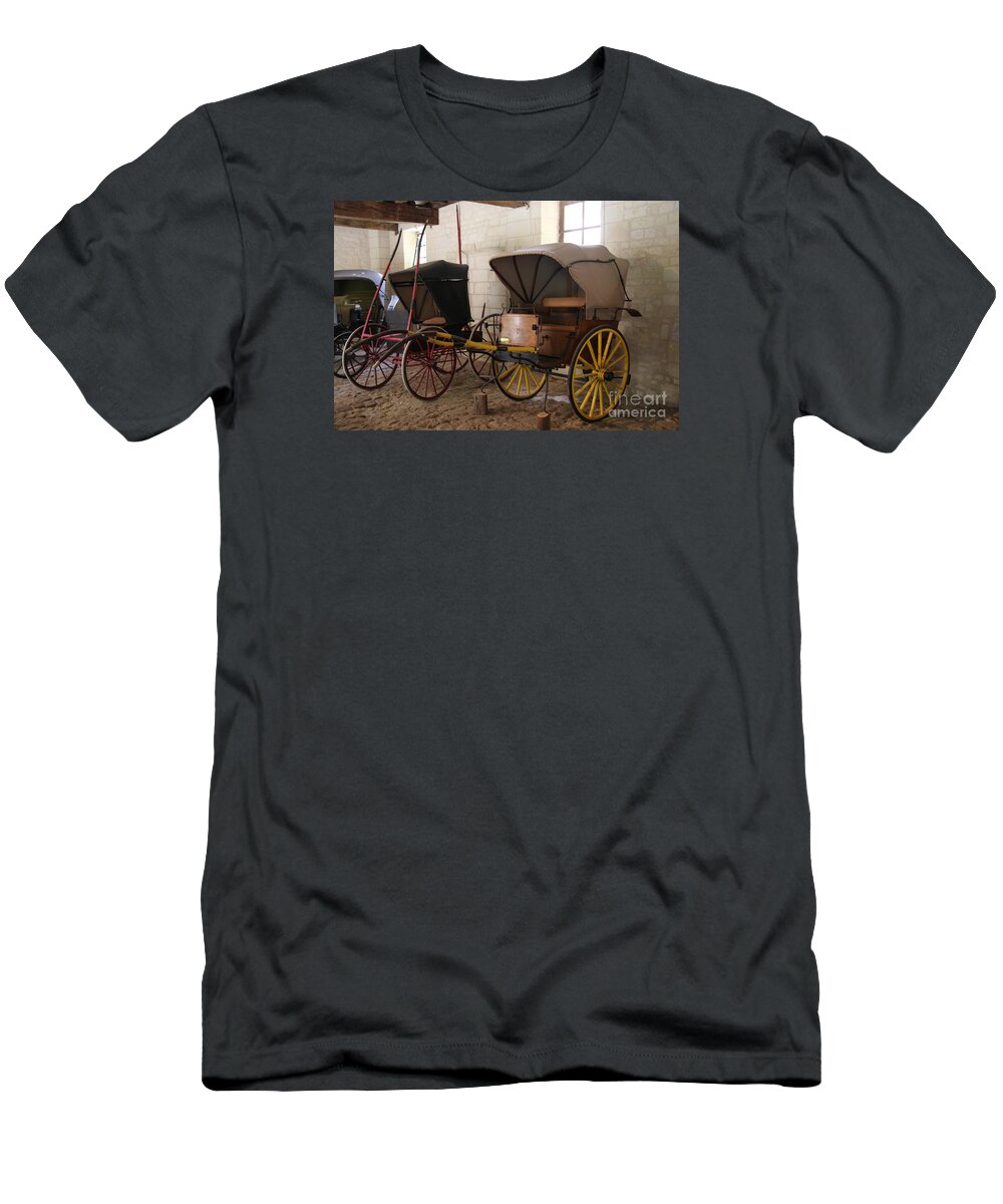 Carriage T-Shirt featuring the photograph Carriage - Chateau Usse by Christiane Schulze Art And Photography