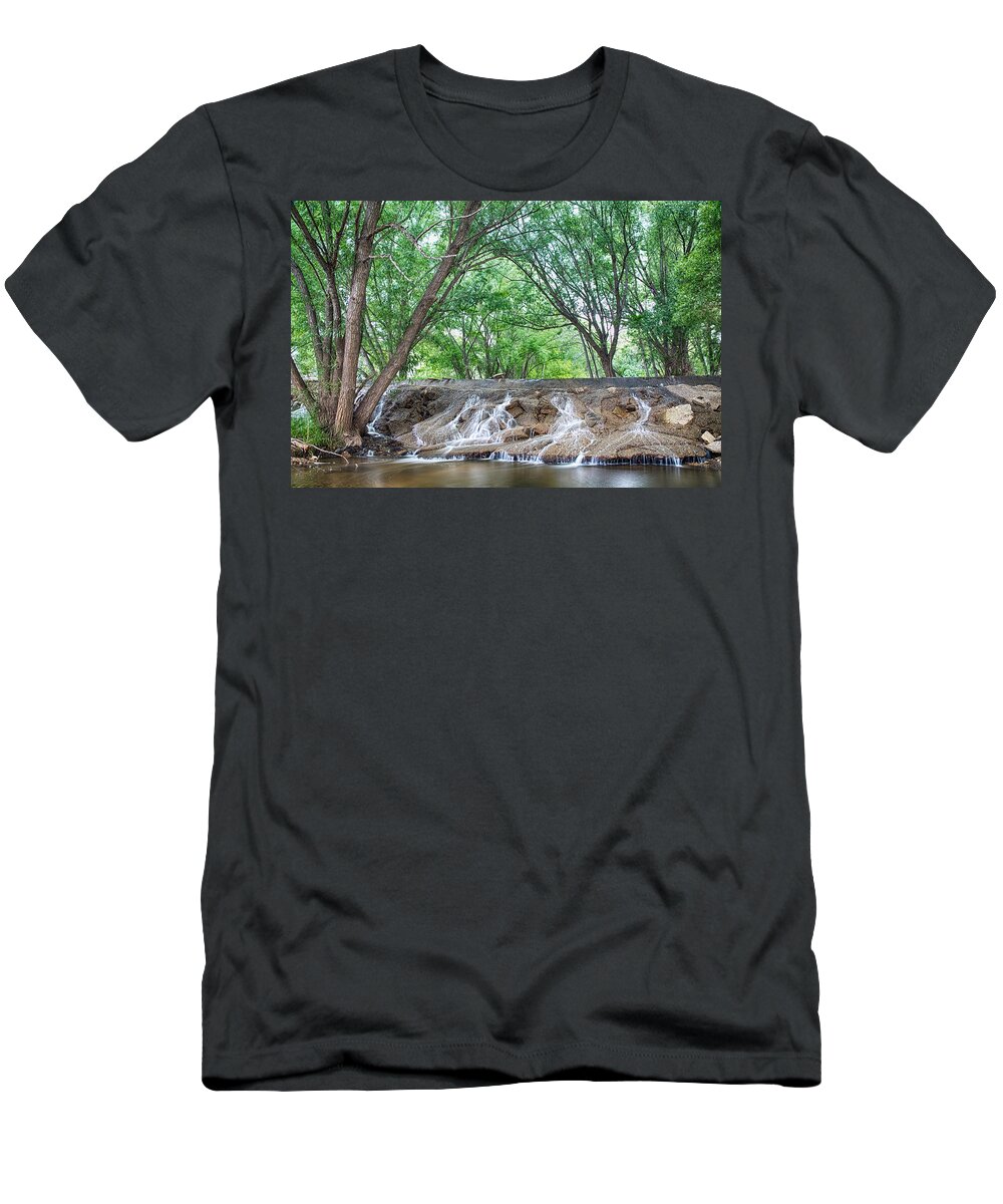 Waterfall T-Shirt featuring the photograph Cascading Waterfall by James BO Insogna
