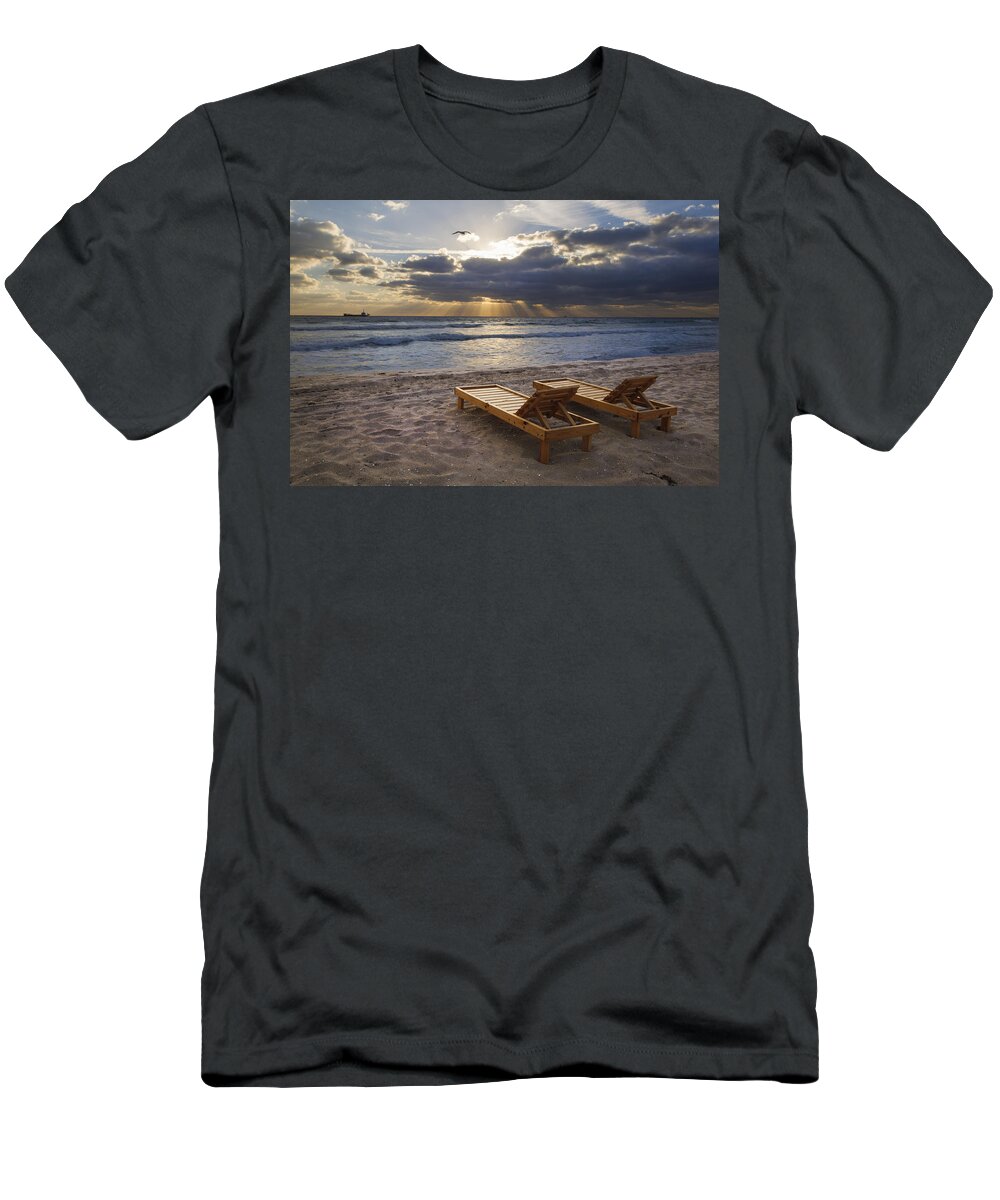 At T-Shirt featuring the photograph Catching Rays by Debra and Dave Vanderlaan