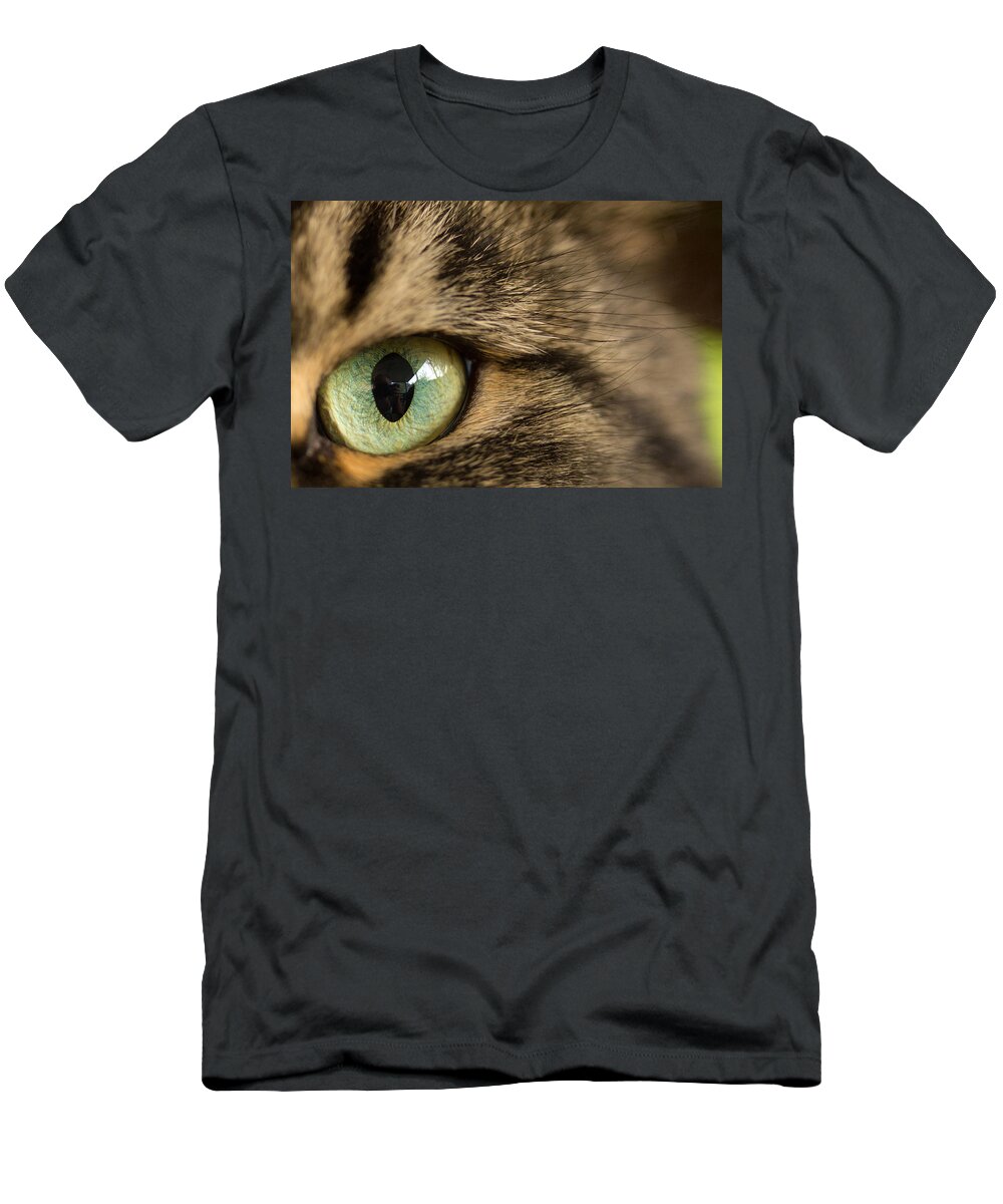 Cat T-Shirt featuring the photograph Cat's Eye by Shane Holsclaw