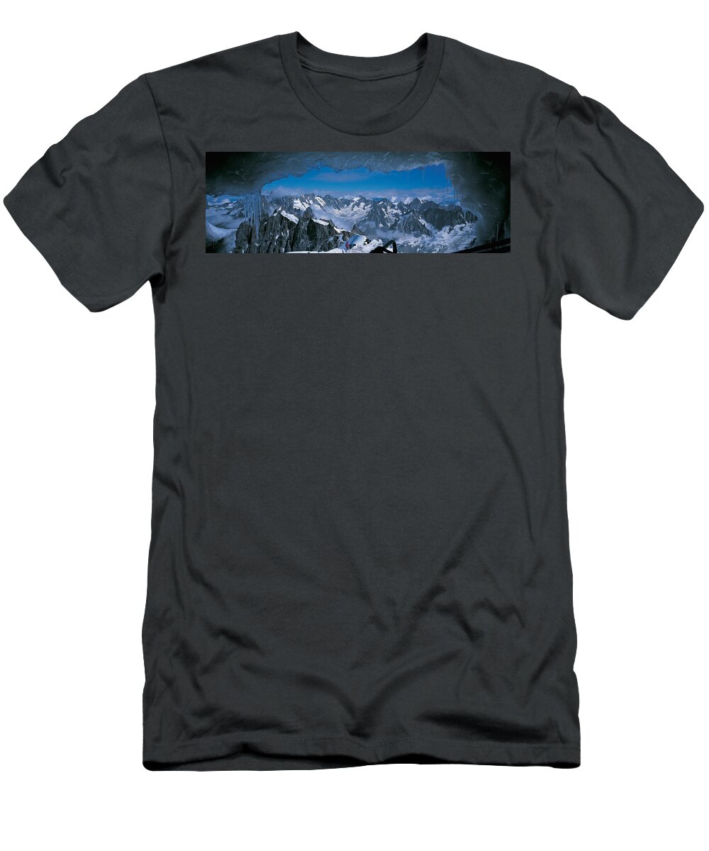 Photography T-Shirt featuring the photograph Cave Mt Blanc France by Panoramic Images