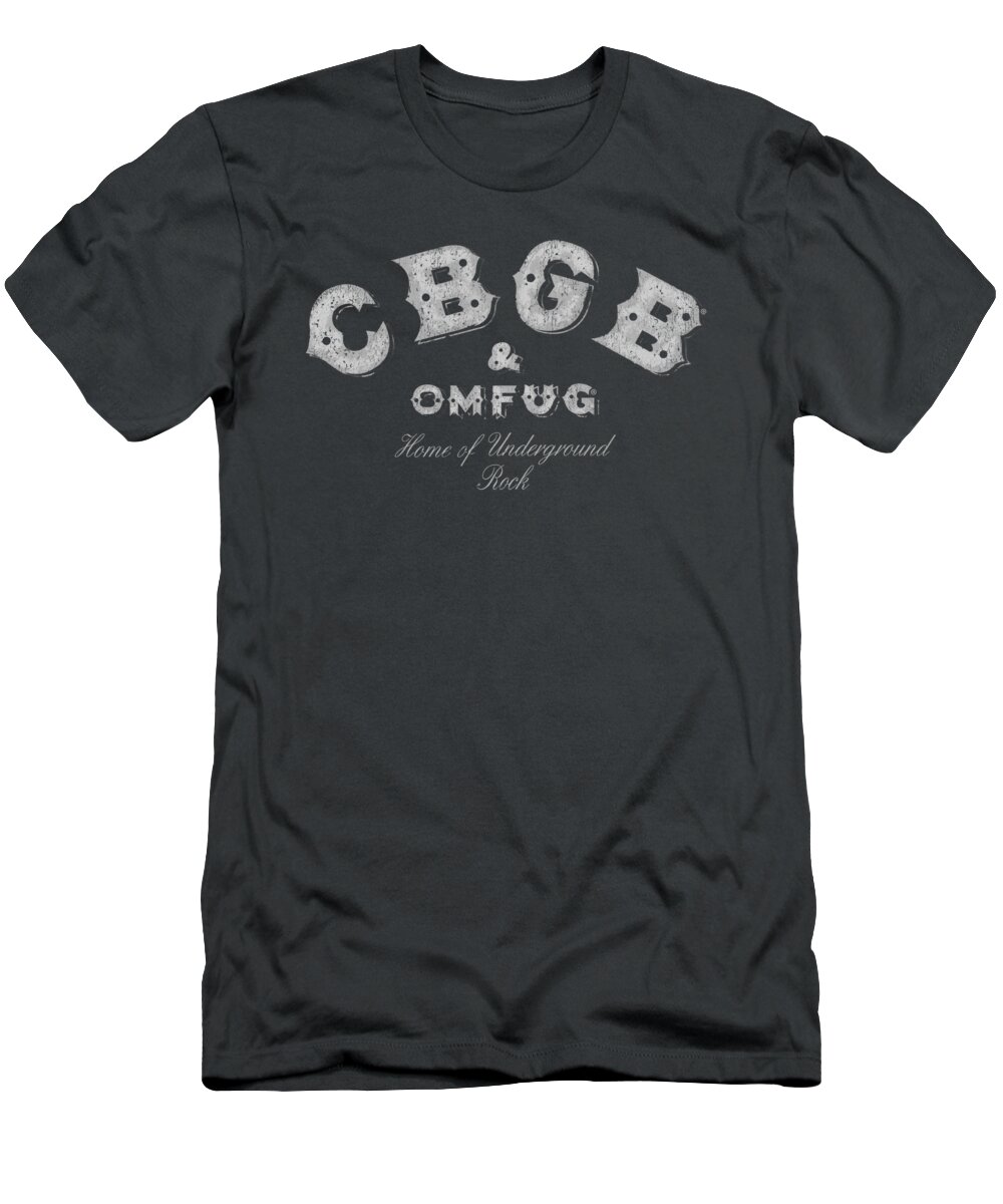 Music T-Shirt featuring the digital art Cbgb - Tattered Logo by Brand A