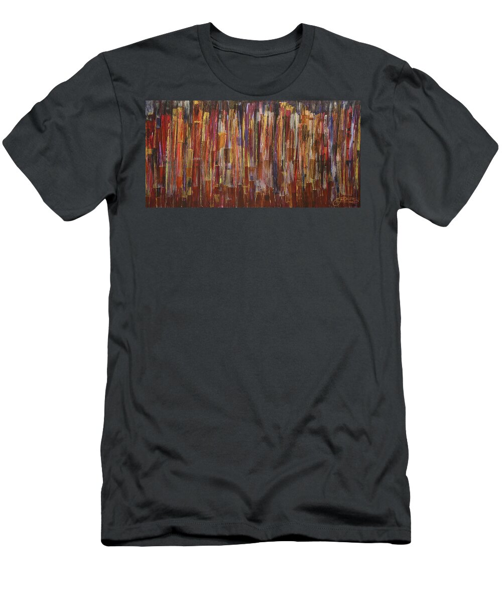 Painting T-Shirt featuring the painting Celebrate Manhattan by Jack Diamond