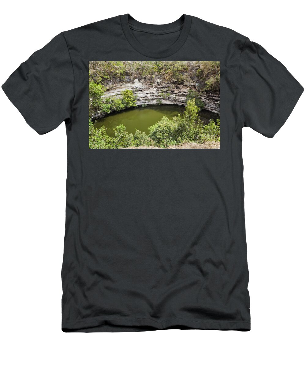 Archaeology T-Shirt featuring the photograph Cenote Sagrado at Chichen Itza by Bryan Mullennix
