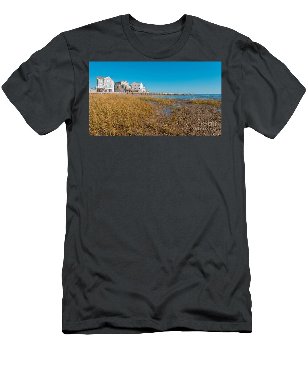 Beach T-Shirt featuring the photograph Chalker Beach Cottages Old Saybrook Connecticut by Edward Fielding