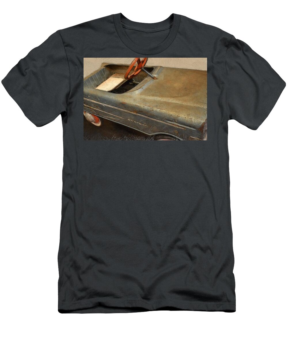 Steering Wheel T-Shirt featuring the photograph Charger Pedal Car by Michelle Calkins