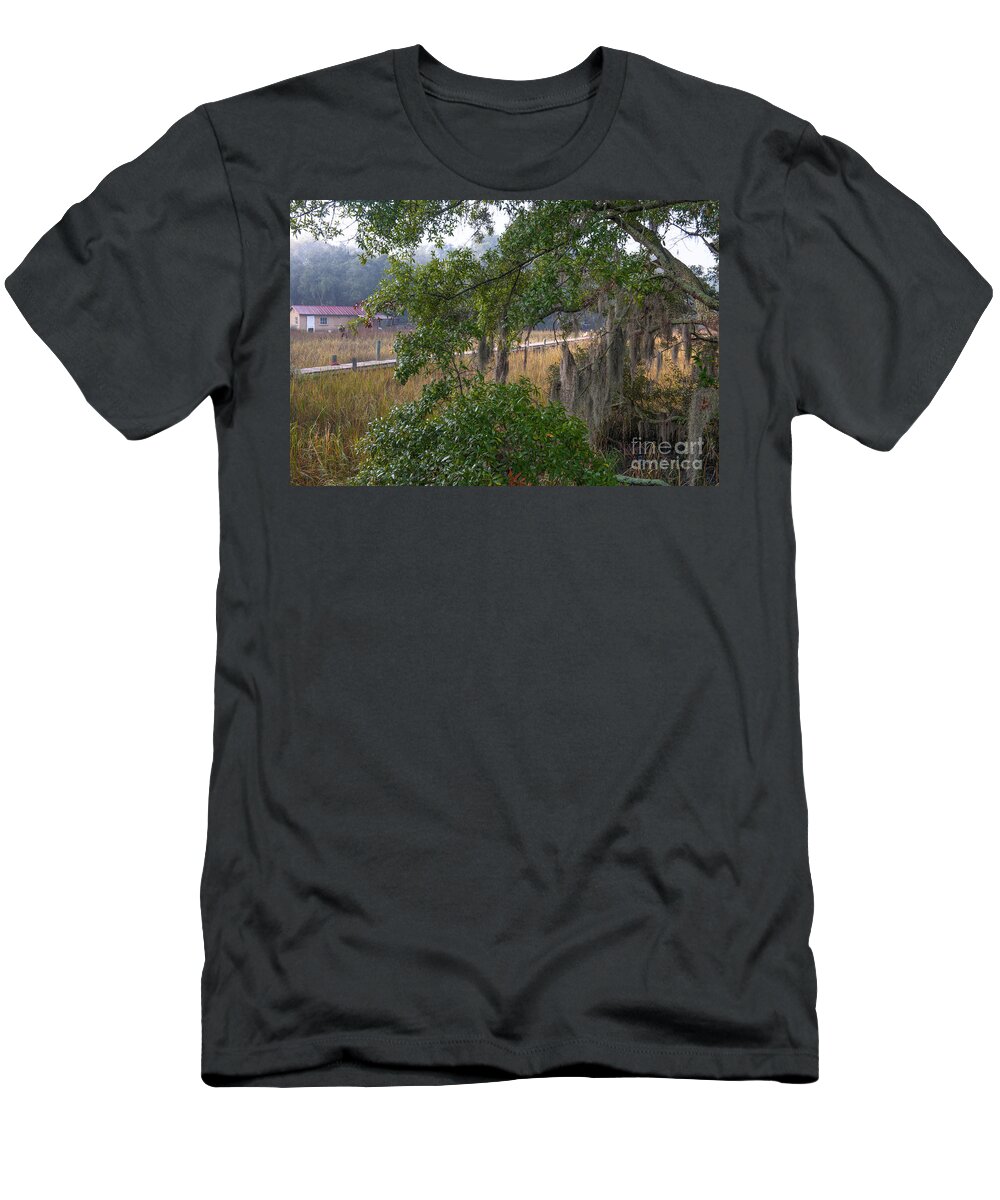 Fog T-Shirt featuring the photograph Charleston SC Fog by Dale Powell