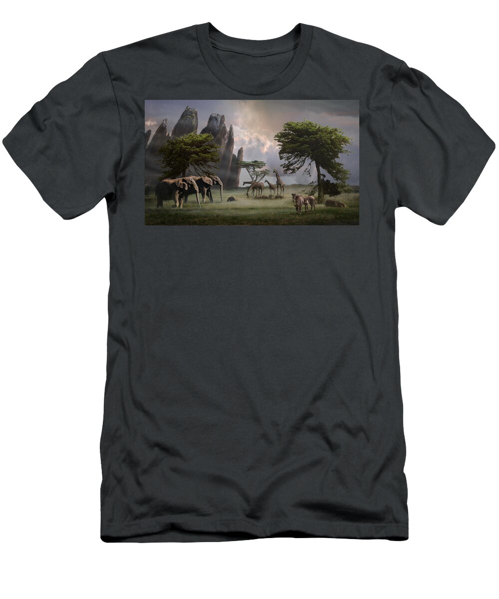 Savanna T-Shirt featuring the photograph Cherish our Earth's Creatures by Melinda Hughes-Berland