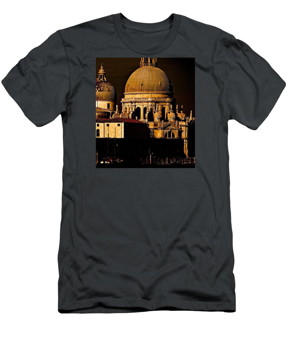 Santa Maria Della Salute T-Shirt featuring the photograph Chiaroscuro Venice by Ira Shander