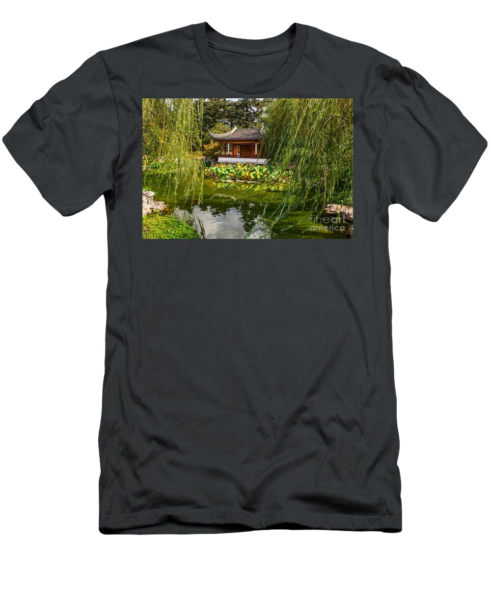 Chinese Garden T-Shirt featuring the photograph Chinese Garden Breeze by Jamie Pham