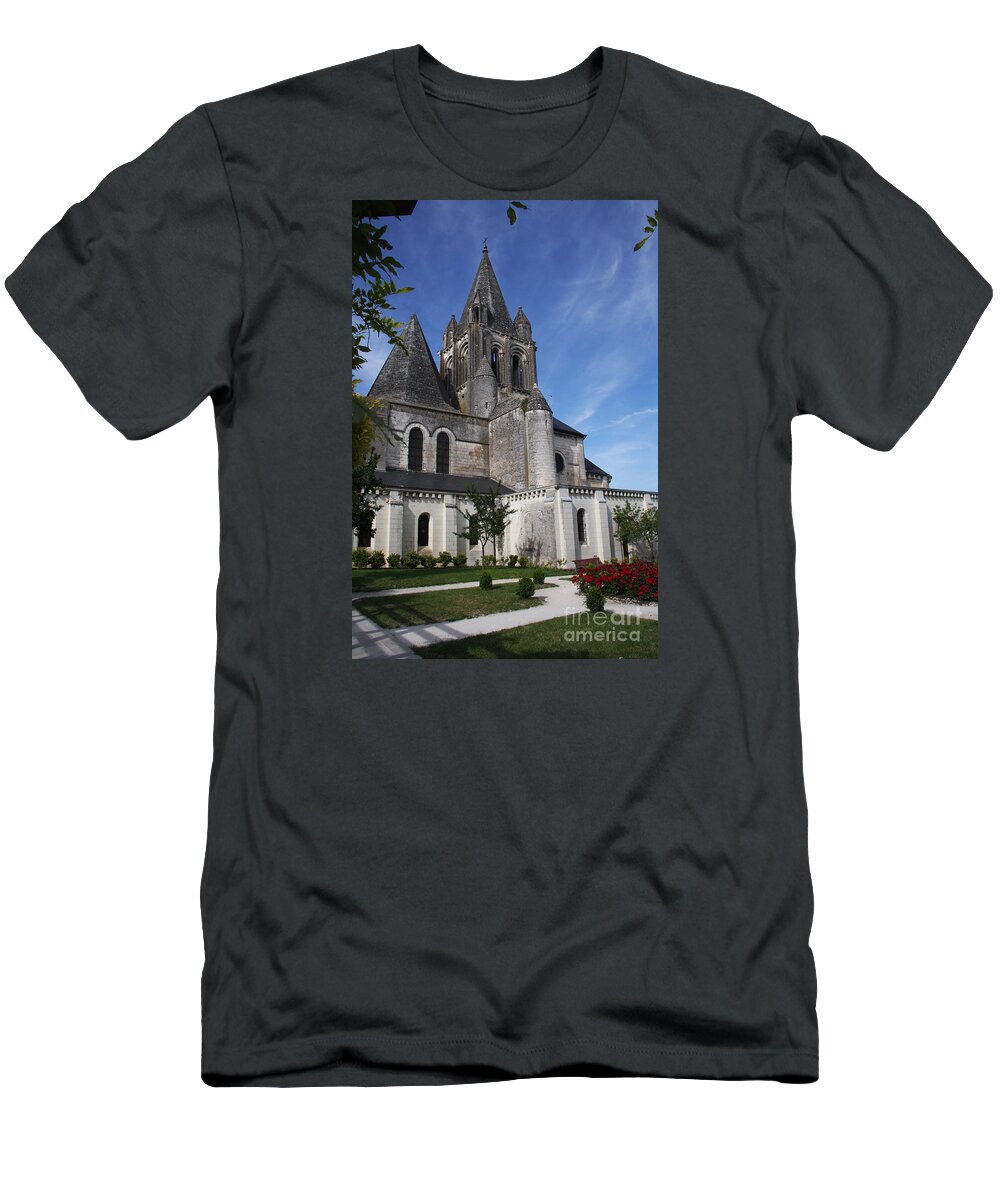 Church T-Shirt featuring the photograph Church - Loches - France by Christiane Schulze Art And Photography