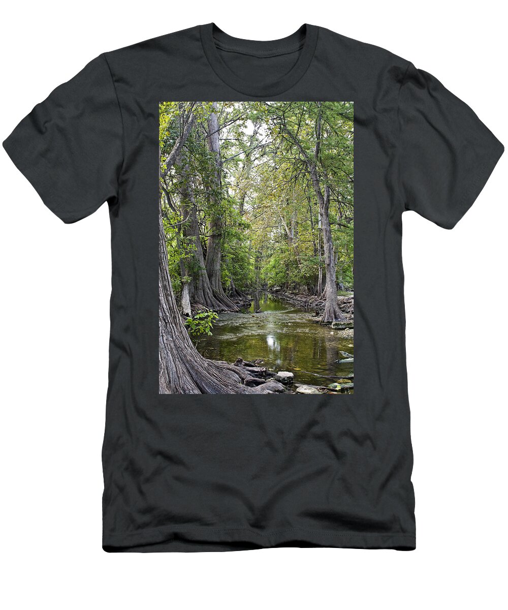 Cibolo T-Shirt featuring the photograph Cibolo Creek - 2 by Paul Riedinger