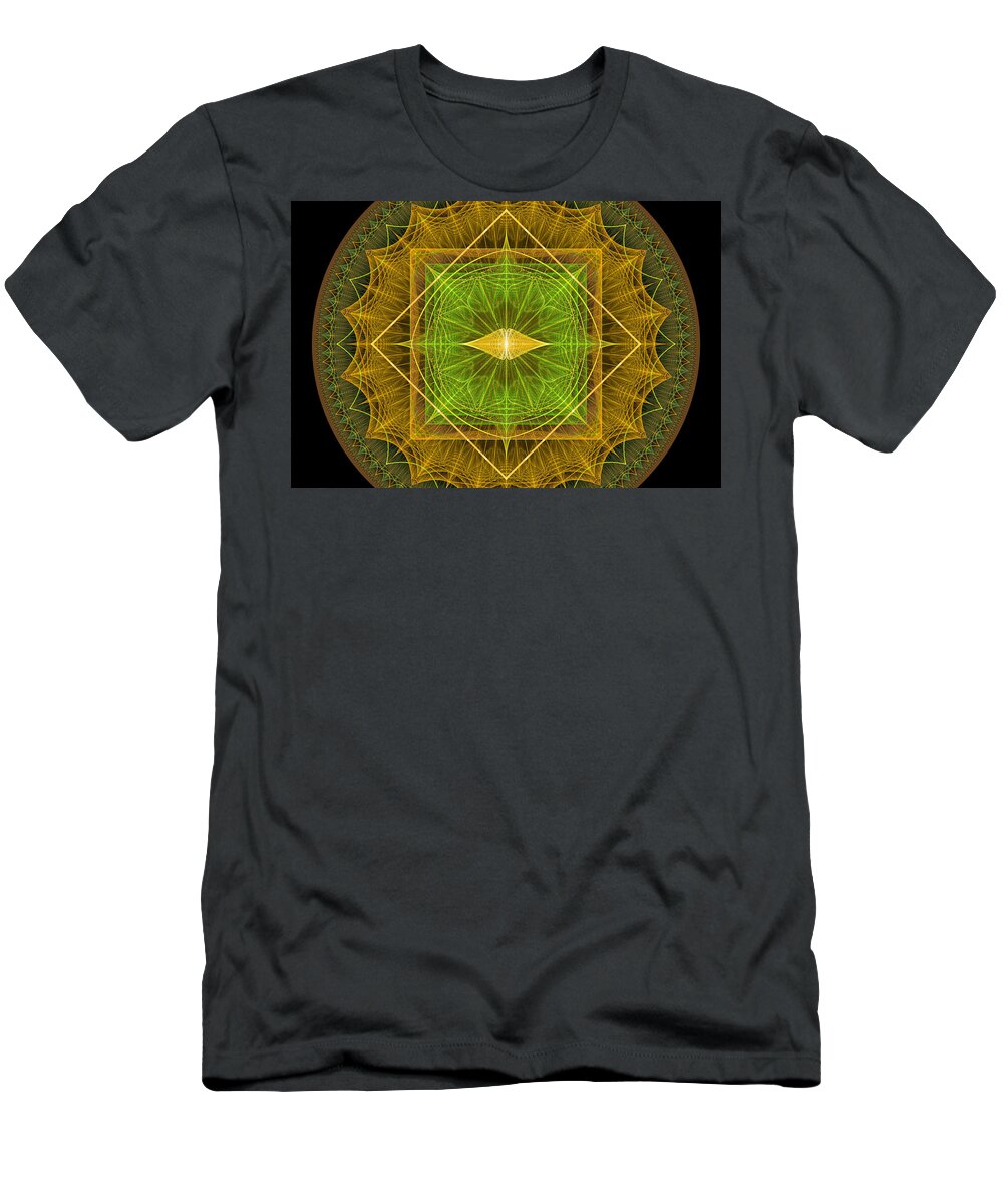 Abstract T-Shirt featuring the digital art Circles and Squares by Sandy Keeton