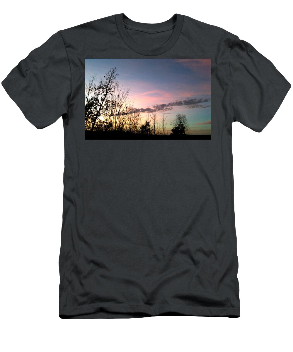 Durham T-Shirt featuring the photograph Clear Evening Sky by Linda Bailey