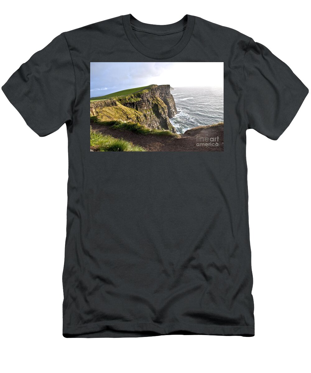 Ireland Digital Photography T-Shirt featuring the digital art Cliffs of Moher Afternoon by Danielle Summa
