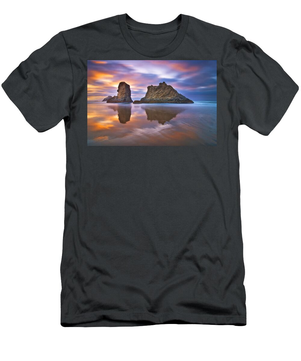 Clouds T-Shirt featuring the photograph Coastal Cloud Dance by Darren White
