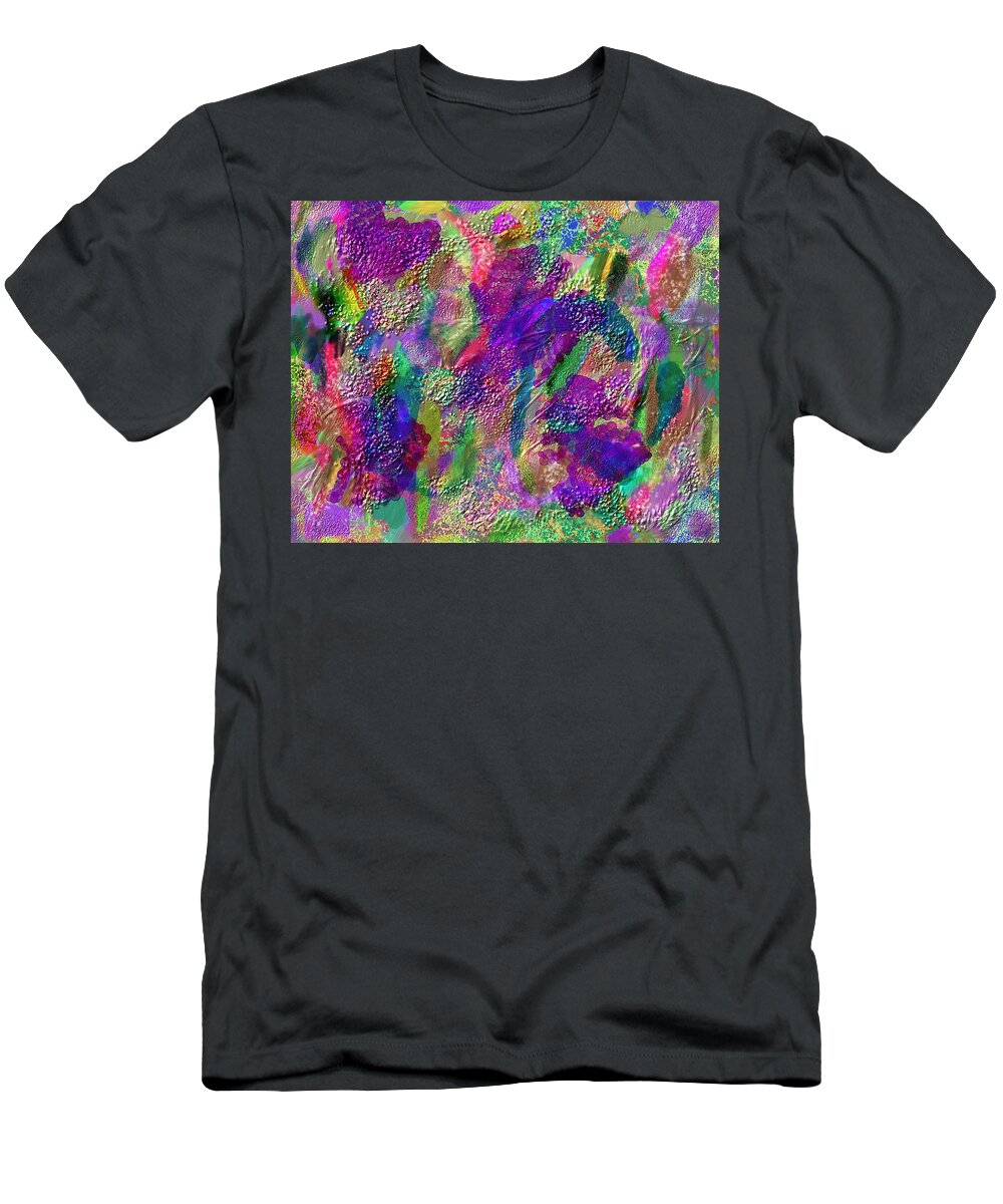 Abstract T-Shirt featuring the mixed media Color Dream Play by Penny Lisowski