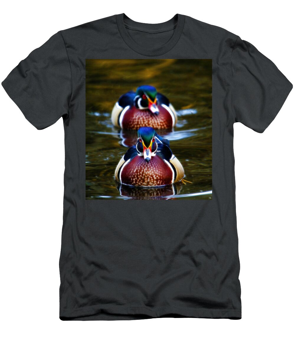 Drakes T-Shirt featuring the photograph Colorful Pair by Steve McKinzie