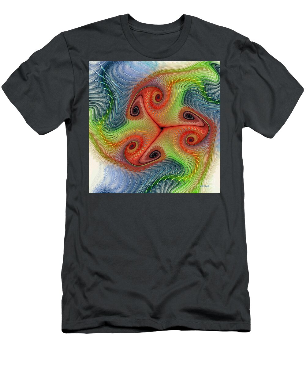Digital Art T-Shirt featuring the digital art Colors of Delight by Deborah Benoit