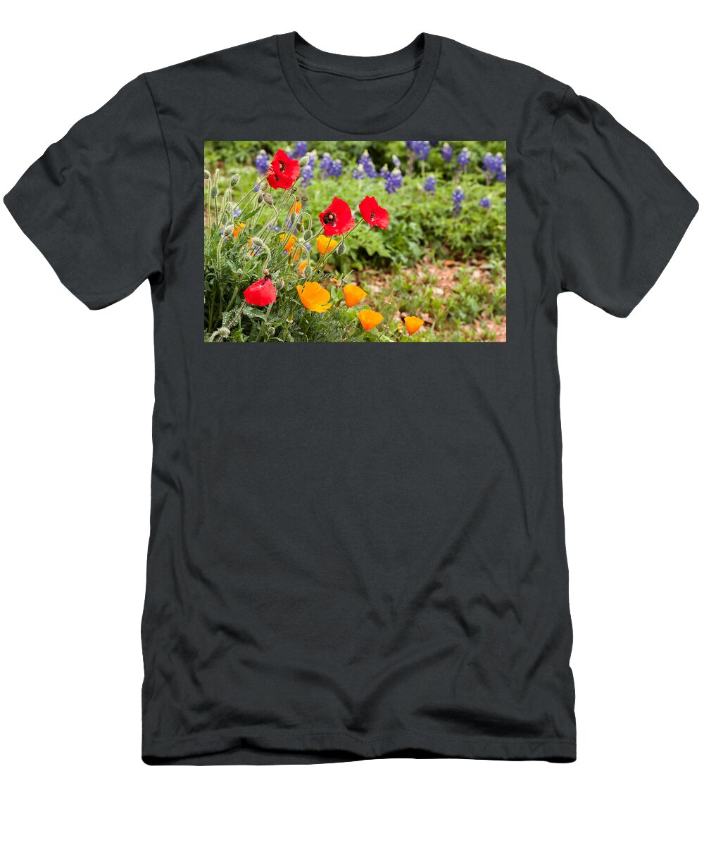 Bluebonnets T-Shirt featuring the photograph Colors of Spring by Melinda Ledsome
