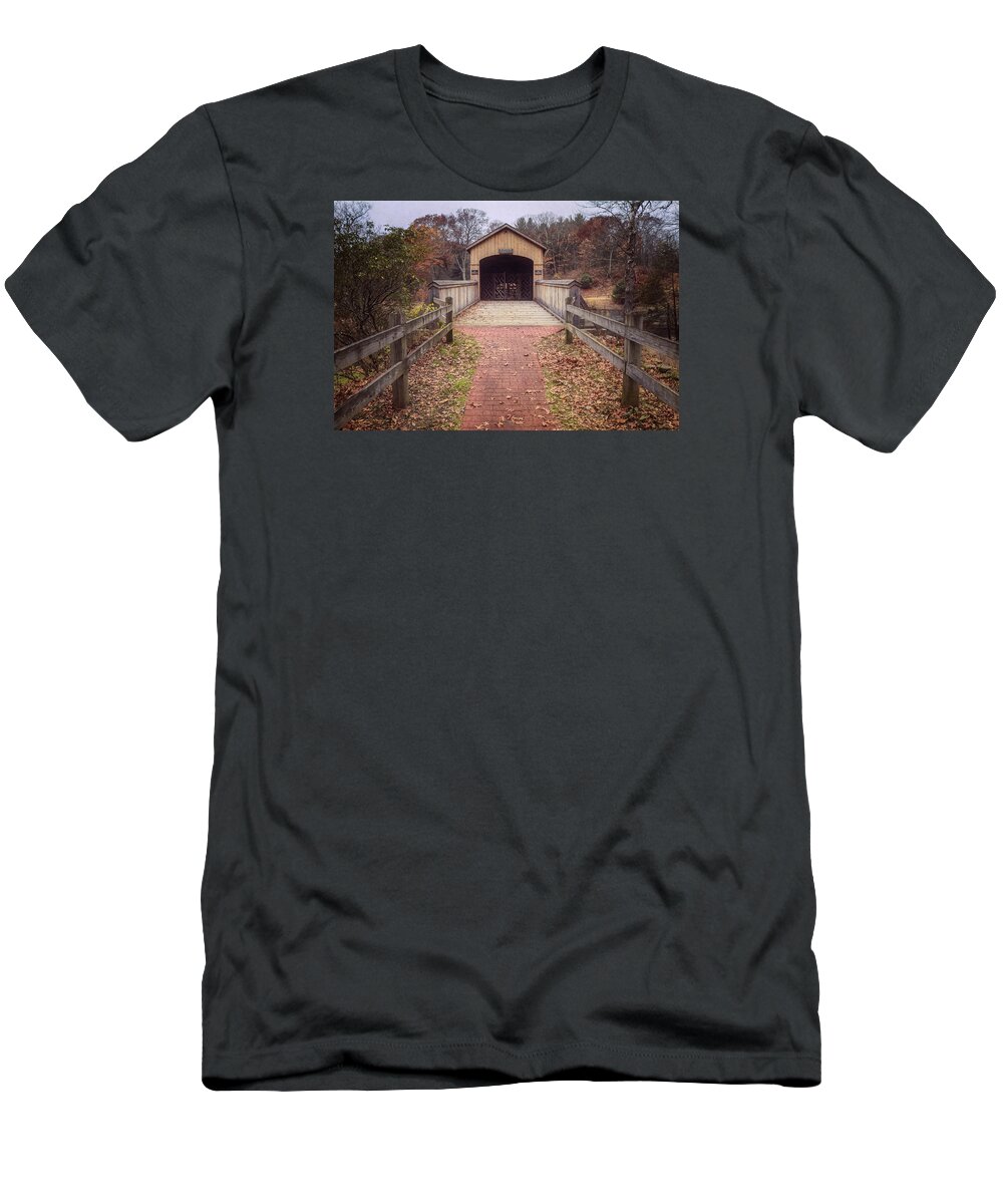 Comstock T-Shirt featuring the photograph Comstock Covered Bridge 2 by Joan Carroll