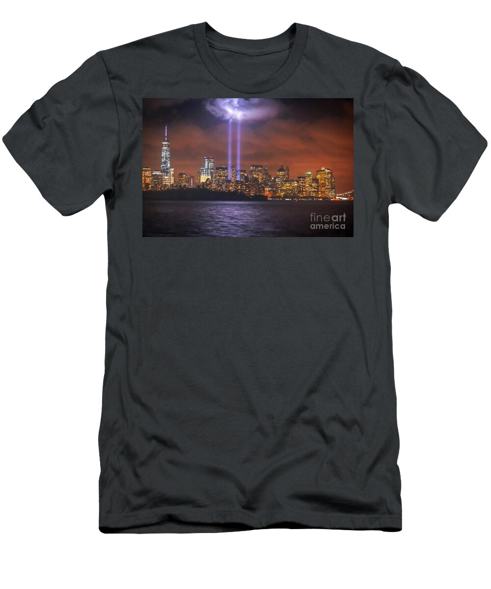 Nyc T-Shirt featuring the photograph Connecting with the Gods by PatriZio M Busnel