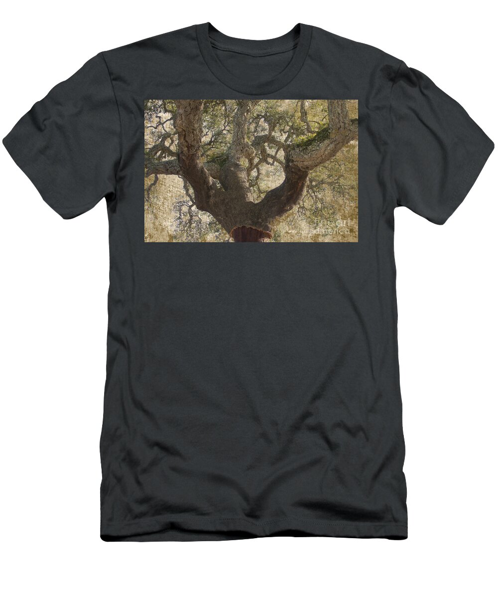 Cork Oak T-Shirt featuring the photograph Cork Oak Tree by Heiko Koehrer-Wagner