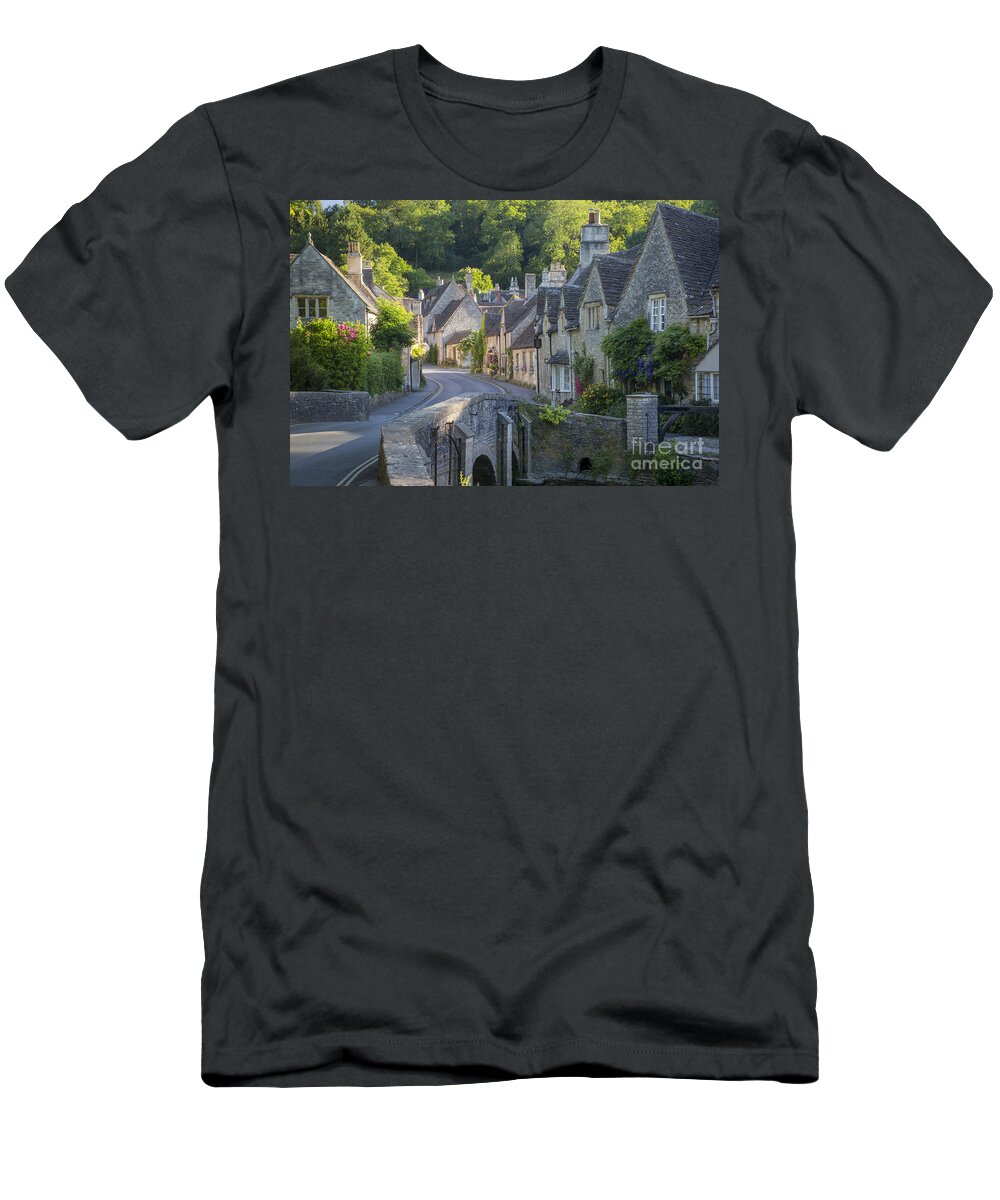 Castle Combe T-Shirt featuring the photograph Cotswolds Morning by Brian Jannsen