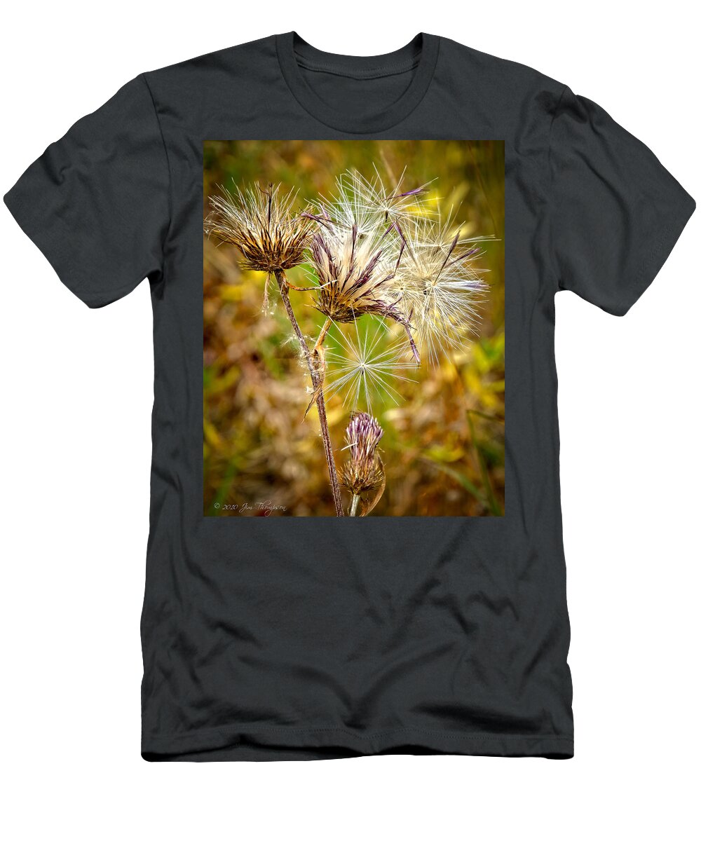 Cotten Grass T-Shirt featuring the photograph Cotten Grass by Jim Thompson