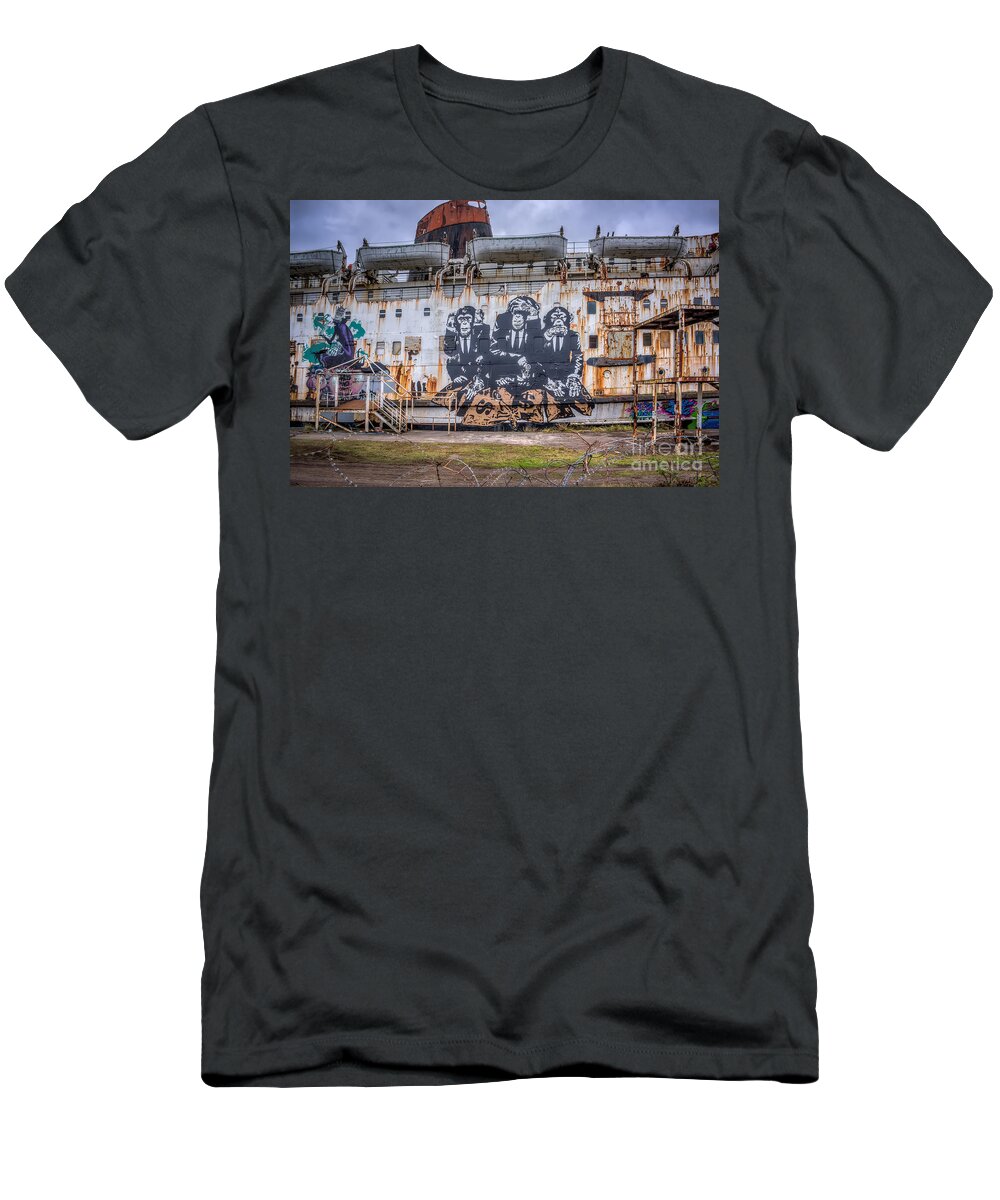 Duke Of Lancaster T-Shirt featuring the photograph Council of Monkeys by Adrian Evans