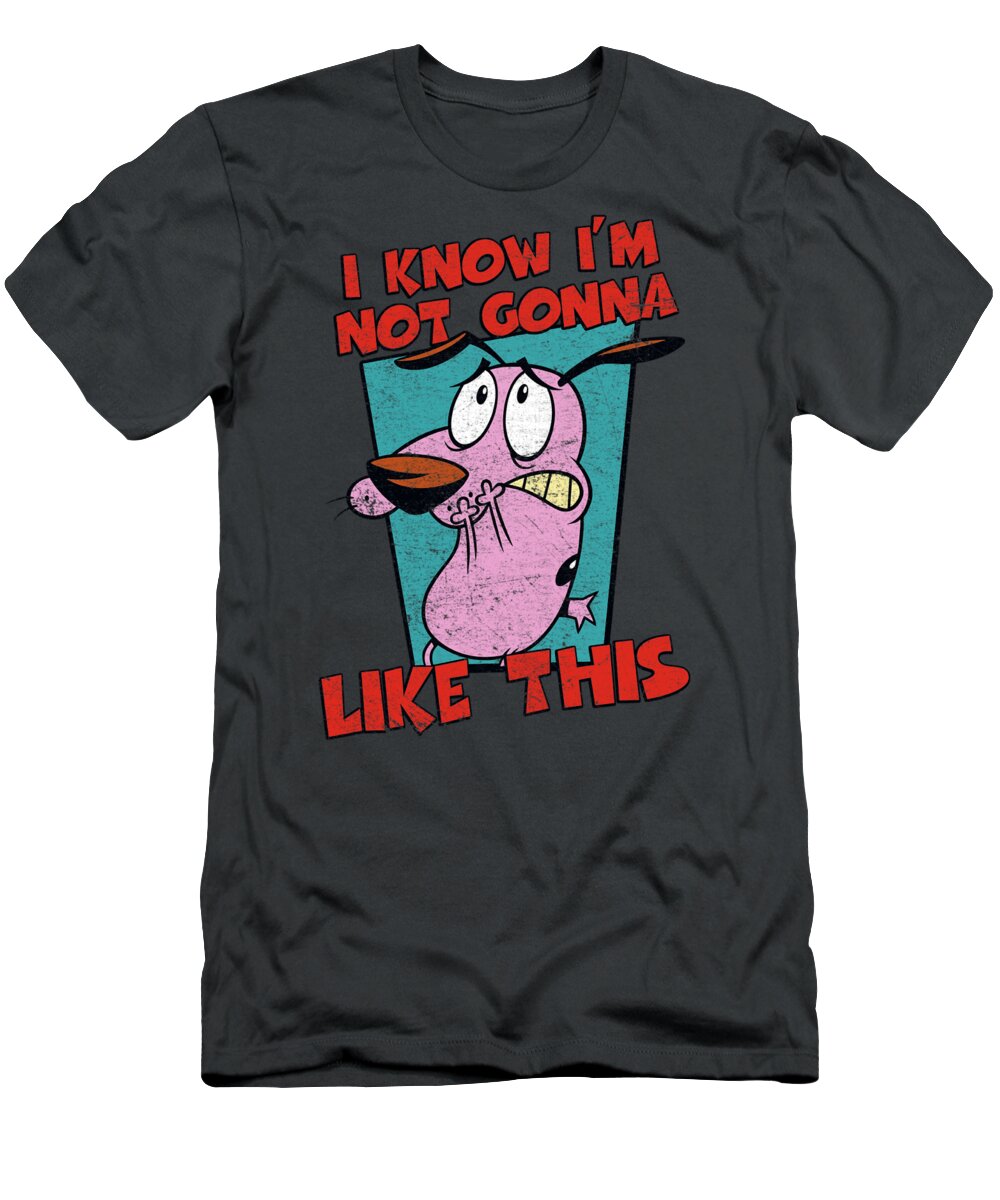 Cartoon T-Shirt featuring the digital art Courage The Cowardly Dog - Not Gonna Like by Brand A