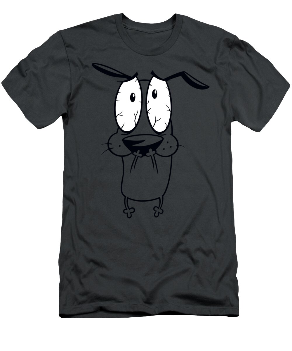 T-Shirt featuring the digital art Courage The Cowardly Dog - Scared by Brand A