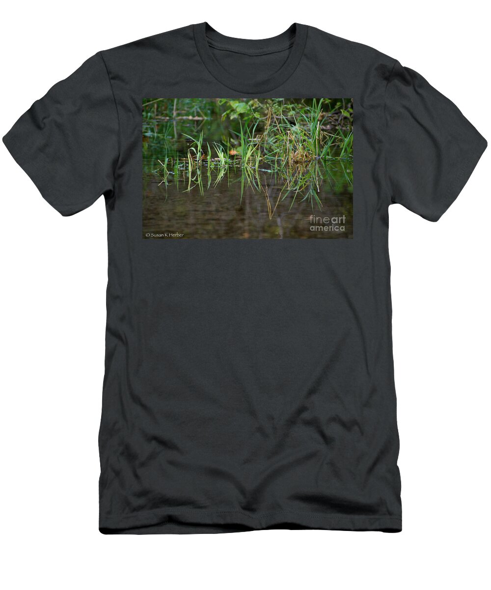 Horticulture T-Shirt featuring the photograph Creek Grass by Susan Herber