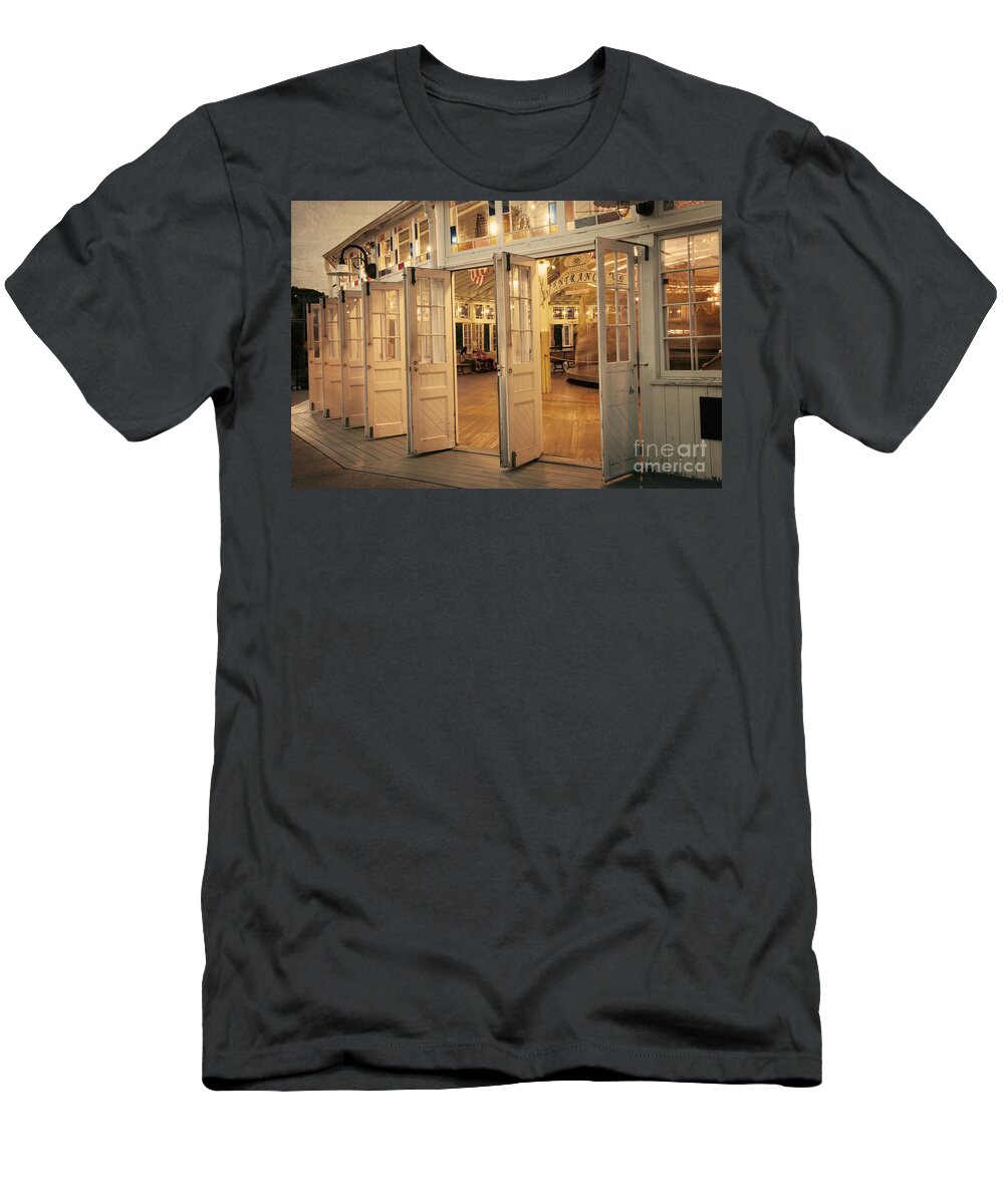 Amusement Park T-Shirt featuring the photograph Crescent Park Carousel by Juli Scalzi