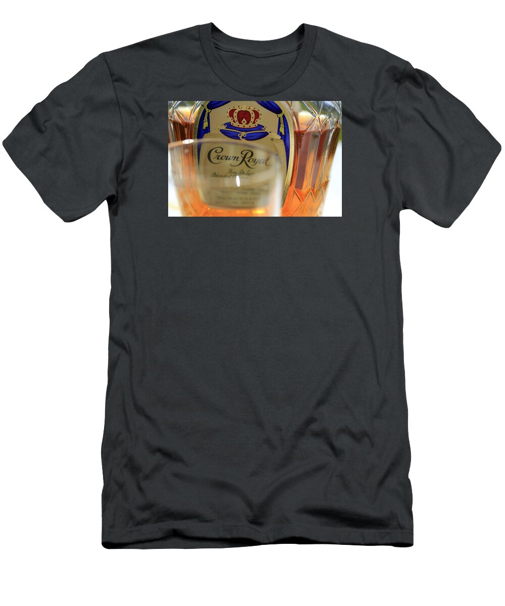 Crown Royal T-Shirt featuring the photograph Crown Royal Canadian Whisky by Valerie Collins