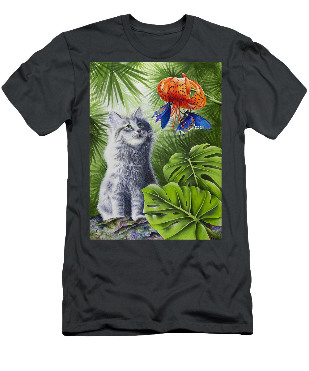 Carolyn Steele T-Shirt featuring the photograph Curious Kiwi by MGL Meiklejohn Graphics Licensing