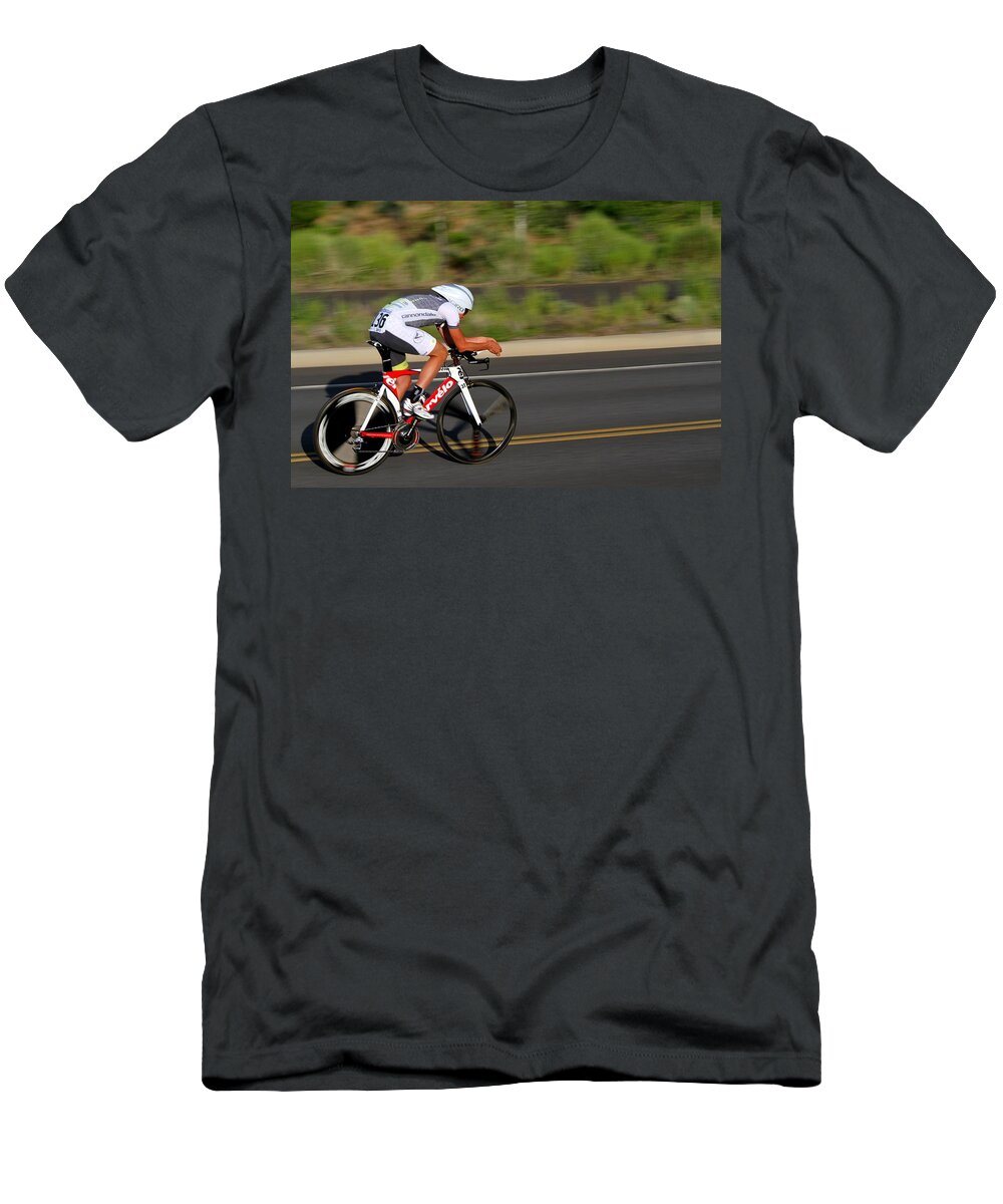 Cycling T-Shirt featuring the photograph Cycling Time Trial by Kevin Desrosiers