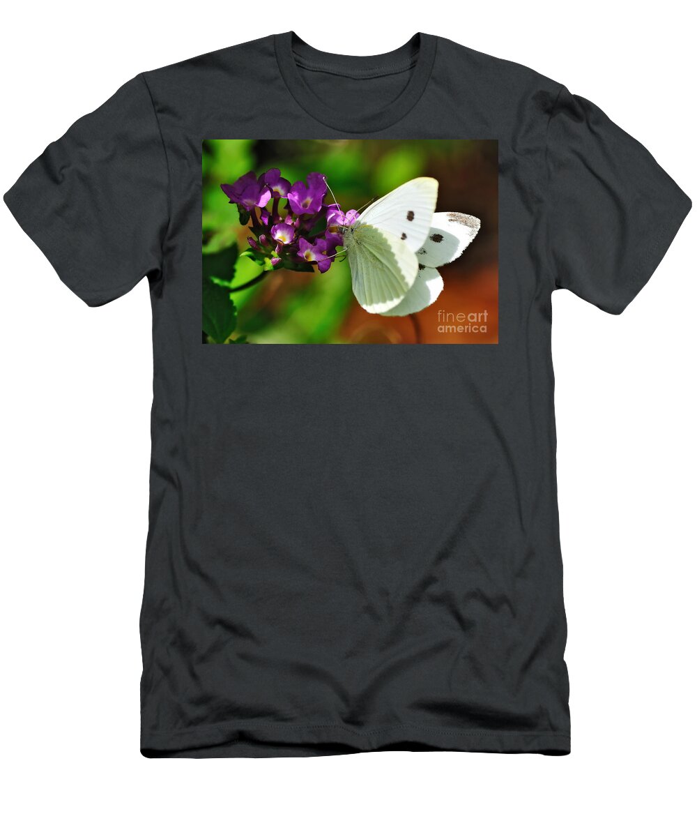 Photography T-Shirt featuring the photograph Dainty Butterfly by Kaye Menner