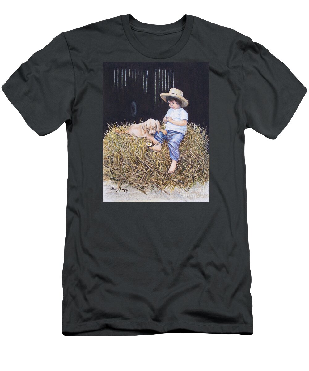 Daisy T-Shirt featuring the painting Daisy by Nancy Cupp