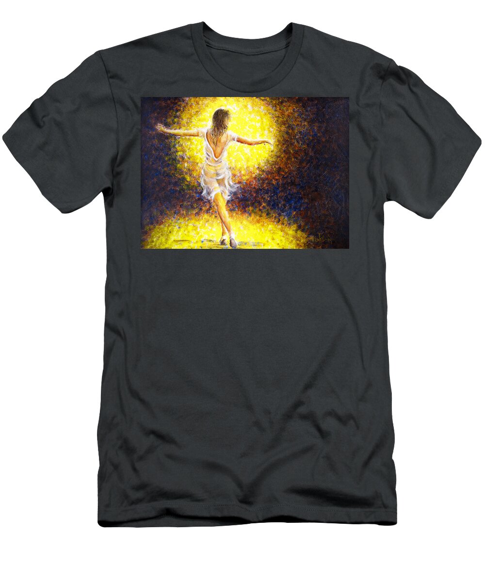 Dancer T-Shirt featuring the painting Dancer 20 by Nik Helbig