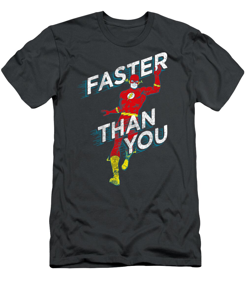  T-Shirt featuring the digital art Dc - Faster Than You by Brand A