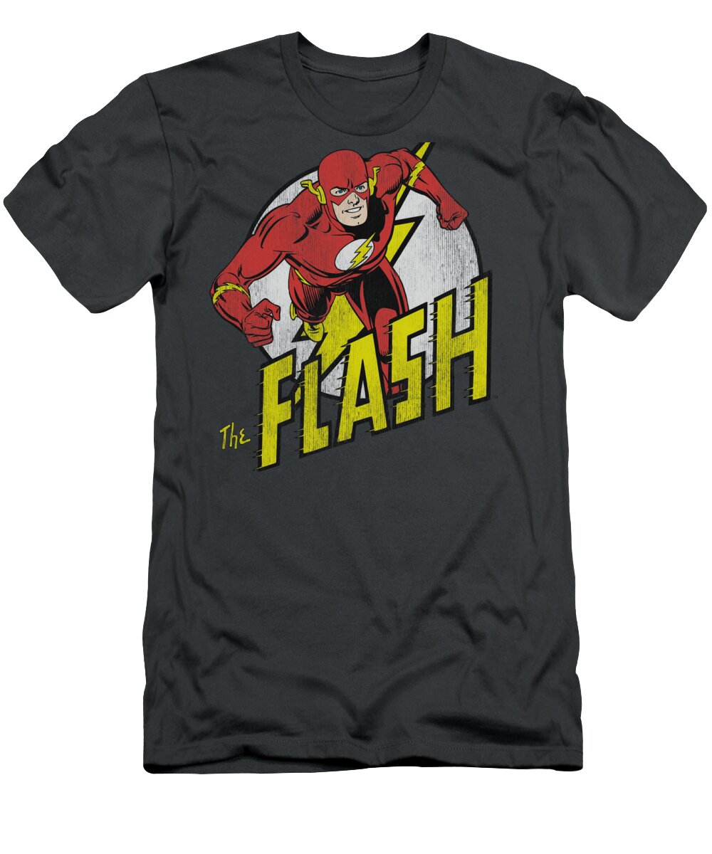 Dc Comics T-Shirt featuring the digital art Dc - Run Flash Run by Brand A