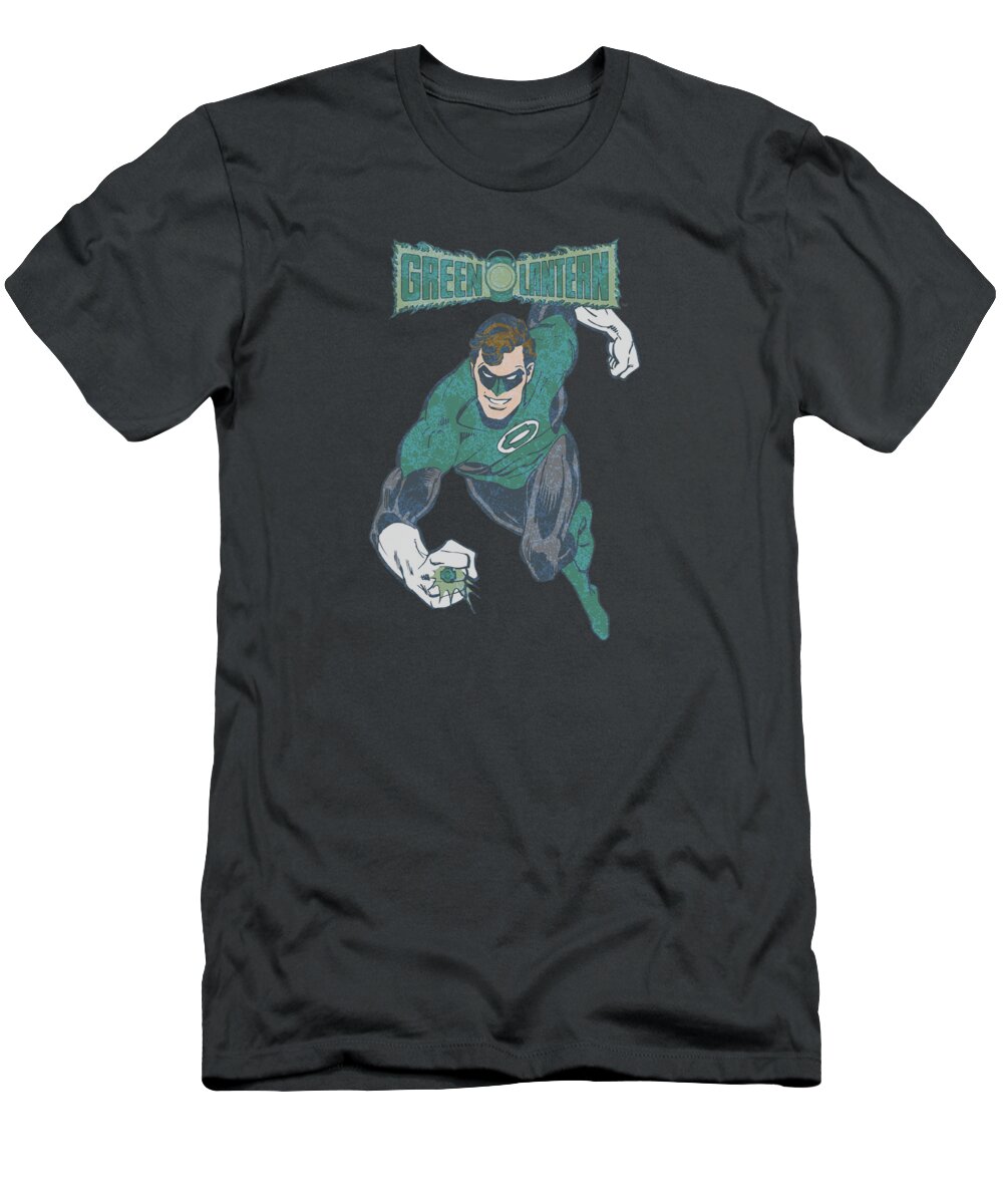 Dc Comics T-Shirt featuring the digital art Dco - Desaturated Green Lantern by Brand A