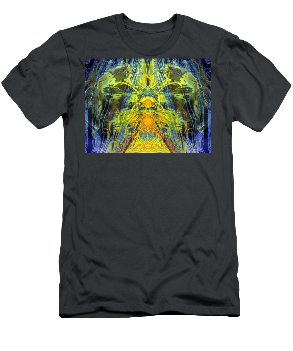 Surrealism T-Shirt featuring the digital art Decalcomaniac Intersection 1 by Otto Rapp
