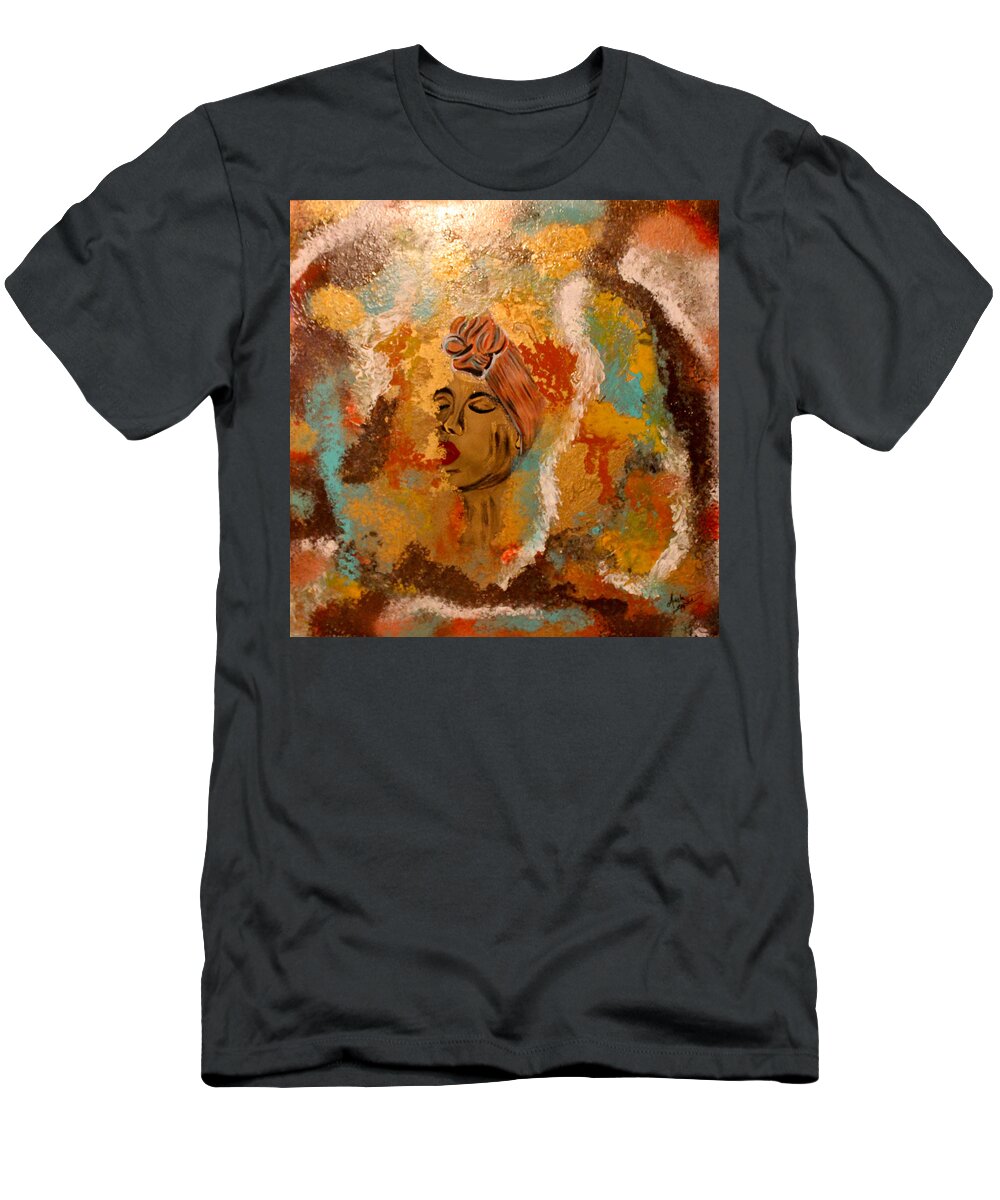 Woman T-Shirt featuring the mixed media Destiny by Artista Elisabet