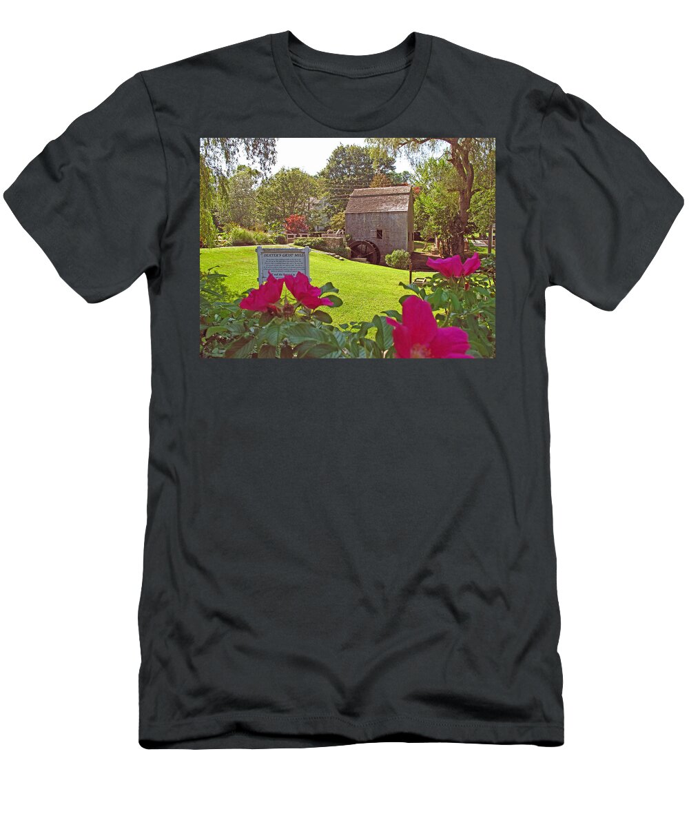 Landscape T-Shirt featuring the photograph Dexters Grist Mill Two by Barbara McDevitt