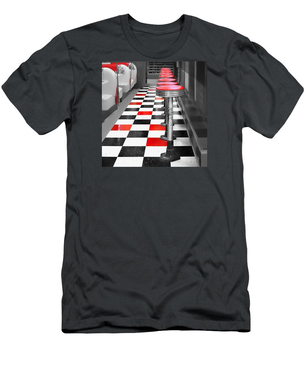 Color Splash T-Shirt featuring the photograph Diner - 1 by Nikolyn McDonald